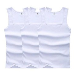 3pcs Cotton Men’s Tank Tops Sleeveless Muscle Vest U-Neck Gym Shirts