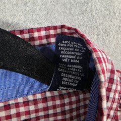 Chaps Easy Care Men’s Large Button Down Long Sleeve Red Plaid Shirt