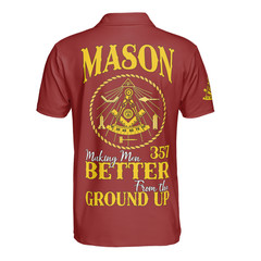 Personalized Name Past Master Making Men BETTER From the Ground Polo Shirt S-5XL