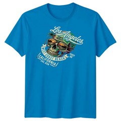 Los Angeles Surf Skull Surfing Mens T Shirt California Graphic Beach Style