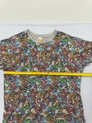 Marvel Comics Multicolor All-Over Superhero T-Shirt Size M Men Set