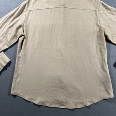 Workrite FR Button Up Shirt Men’s Large Beige Long Workwear Oilfield *READ*
