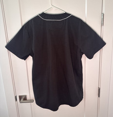 NEW Aeropostale Men’s XL Black Jersey Button Down Shirt w/ White Trim
