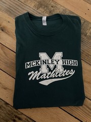 McKinley High School Mathlete Vintage Look Green T-Shirt XL Glee Freaks Geeks