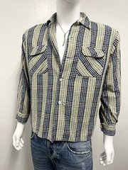 Vintage Citron of Santa Monica Men’s Plaid Patterned Cotton Button Up Shirt S
