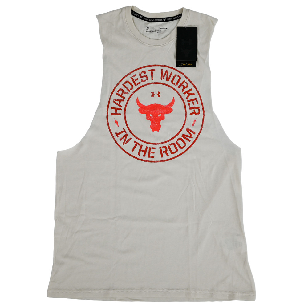 Under Armour Men’s Medium UA Project Rock Hardest Worker Tank Top – Brand New