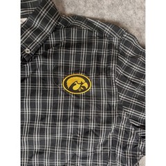 Rivalry Threads Men’s Plaid Button Down Shirt M Iowa Hawkeyes Logo Classic Fit