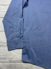 Wrangler Performance Shirt Men’s Large Blue UPF 30 Button Up Stretch Fishing NWT