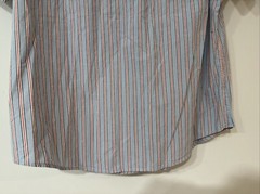 Goodfellow & CO Northrop Button Down Shirt Light Blue Red White Striped Large