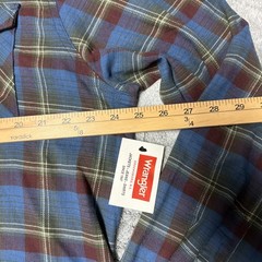 Wrangler Authentics Men’s XL Cloud Flannel Long Sleeve Shirt Blue Plaid NEW