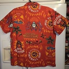 Netflix Stranger Things Men’s HELLFIRE CLUB Button Print Button-Up 2Xl Shirt NWT