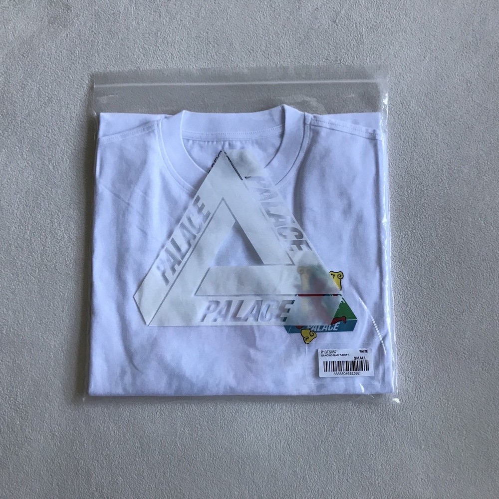 PALACE SKATEBOARDS 2017 WINTER DANCING MAN SS TEE SIZE S WHITE T SHIRT TRI FERG