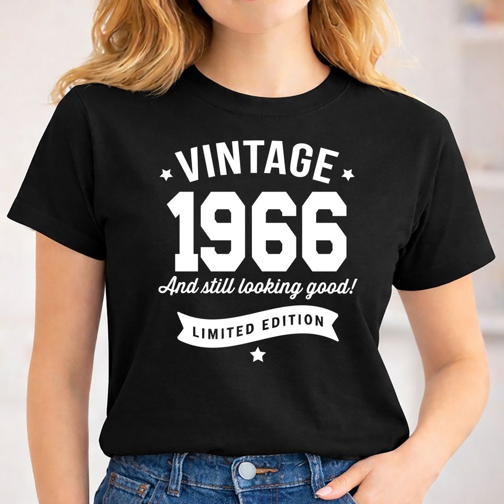 Personalised 60th Birthday Queen Party Women TShirts 1966, Old days 60