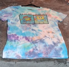 Nickelodeon SpongeBob SquarePants Tie-Dye Multicolor Crew Neck T-Shirt Men’s M/L