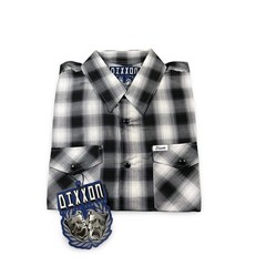 NWT Dixxon Flannel Co Hawthorne Black/White Plaid Bamboo S/S Shirt Mens Sz Large