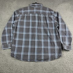 Carhartt Shirt Mens XL Loose Fit Midweight Plaid Casual Workwear Outdoor Blue