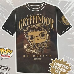 Funko Pop Tees Harry Potter Shirt Mens Large Black Gryffindor Quidditch Tee