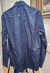 Roberto Cavalli Class Mens Button Down Long Sleeve Dress Shirt Size 42 16.5 Navy