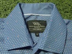 WRK performance shirt no iron stretch flip cuffs quick dry cool light 15 mens SM