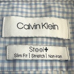 Calvin Klein Steel+ Slim Fit Stretch Non-Iron Men’s Dress Shirt, Medium 15 34/35