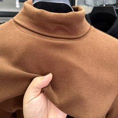 Men Stretchable Solid Pullover with Half High Neck for Active Lifestyle