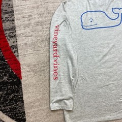 Vineyard Vines Performance Shirt Extra Large Gray Blue Whale Preppy Outdoor Hike