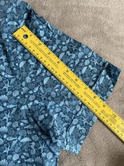 Men’s Medium Short Sleeve Button Fish Jellyfish Octopus Aloha Shirt Blue Ocean