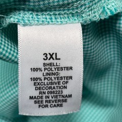 Magellan Fishing Shirt Mens 3XL Teal Houndstooth Aransas Pass Vented Wicking