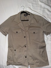 Private White V.C. Beige Men’s Button-Up Shirt w/ Pockets Sz 5