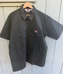 NEW Ben Davis Green Short Sleeve Button-Up Shirt XL Solid Collared Men’s Casual