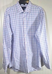 J.Crew Flex Wrinkle Free Stretch Classic Fit Plaid Shirt L 16.5 32/33