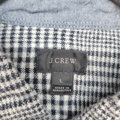 J.Crew Button Down Mens Large Black White Houndstooth Cotton Wool Elbow Patches