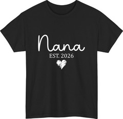Personalised Nana EST Year T-Shirt Custom Year Grandmother Birthday Gift Top