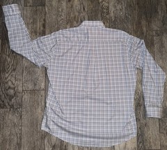 Peter Millar XL Performance Stretch Button Down Shirt Blue Plaid Cotton Lyocell