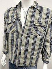 Vintage Citron of Santa Monica Men’s Plaid Patterned Cotton Button Up Shirt S