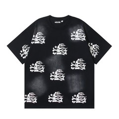 Authentic* Hellstar Cartoon Logo Glitter Logo T-shirt Black