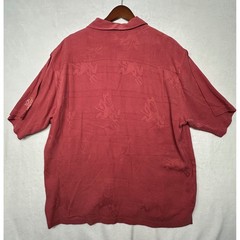 Douglas Lyon ASU Sun Devils Silk Camp Shirt Mens XL Maroon Jacquard Sparky Logo
