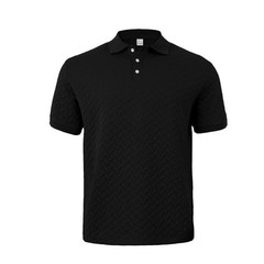 Solid Jacquard Slim Lapel Polo