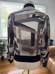Frere Men’s Geometric Bomber Jacket Custom Size S Chest 38