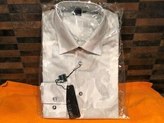 Tulliano Men’s Size Small White Textured Embroidered Long Sleeve Shirt NWT