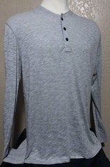 NEW Rag & Bone Men’s Size 2XL Heather Grey Core Long Sleeve Henley Shirt XXL
