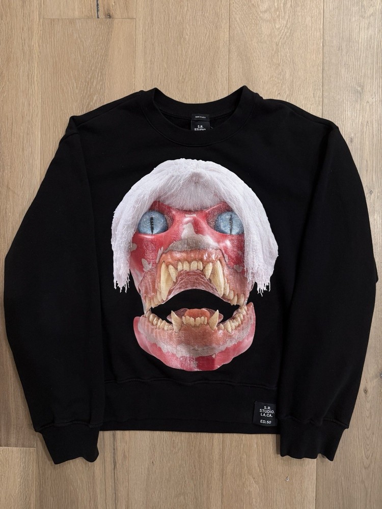 Sterling Ruby Studios White Skull Longsleeve Sz M