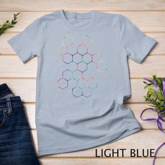 Tie Dye Hexagon Pattern Mathematics Science Graphic Design Light Unisex T-shirt