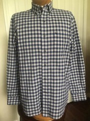 IZOD EUC Button-down Multicolor Long-sleeve Cotton/Poly Plaid Shirt Size M