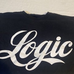 Logic Black Script Logo Tee Size Small Rap Hip-Hop Unisex T-Shirt Men Women Teen