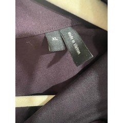 Theory Sylvain ND Structure Knit Button Up Shirt Purple XL NWT