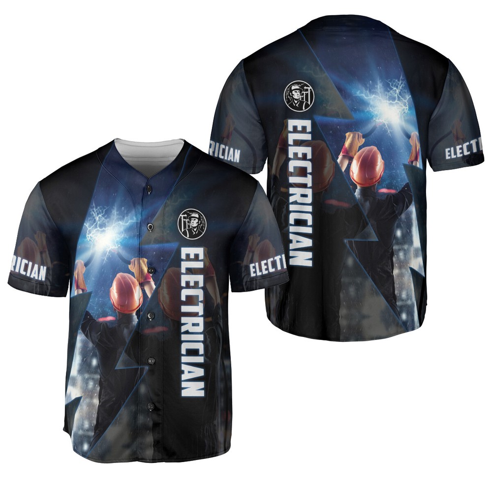 Personalized Electrical Worker Baseball Jersey Shirts, Electrician Shirts Gift F