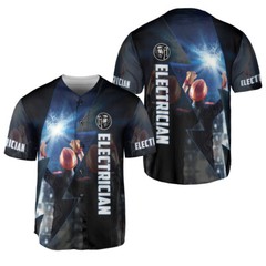 Personalized Electrical Worker Baseball Jersey Shirts, Electrician Shirts Gift F