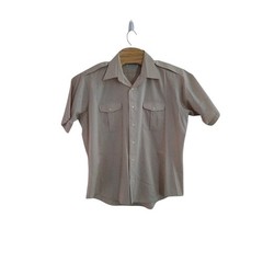 Christian Dior Monsieur 1990s Cotton Point Collar Beige Shirt XL