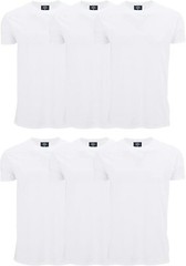 SOCKS’NBULK 6 Pack Bulk Mens Cotton Crew Neck Short Sleeve T-Shirts Mix Colors